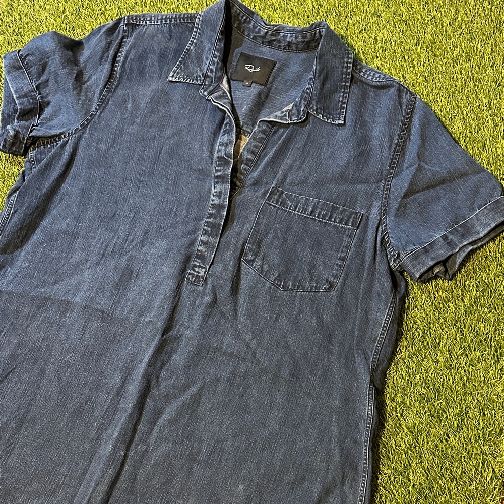 Rails Casual Blue Denim Button Down Shirt Shirtdress dress